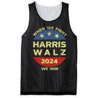 Kamala Harris Tim Walz 2024 When We Fight We Win Mesh Reversible Basketball Jersey Tank