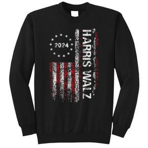 Kamala Harris Tim Waltz 2024 Election American Flag Sweatshirt