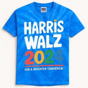 Kamala Harris Tim Waltz Campaign Harris Walz 2024 Kids Tie-Dye T-Shirt