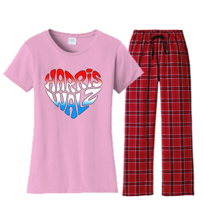 Kamala Harris Tim Waltz For Madam President 2024 Women's Flannel Pajama Set