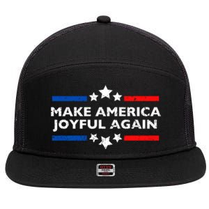 Kamala Harris Tim Walz Waltz 2024 Joyful Warriors 7 Panel Mesh Trucker Snapback Hat