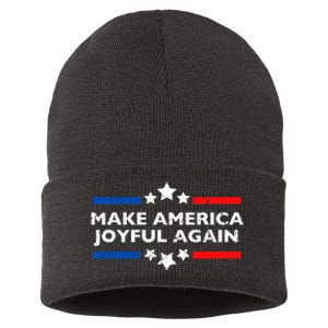 Kamala Harris Tim Walz Waltz 2024 Joyful Warriors Sustainable Knit Beanie