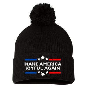 Kamala Harris Tim Walz Waltz 2024 Joyful Warriors Pom Pom 12in Knit Beanie