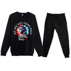 Kamala Harris Tim Walz Waltz For President Patriotic Kamala Premium Crewneck Sweatsuit Set