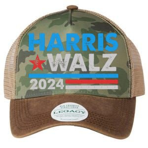 Kamala Harris Tim Walz 2024 Election Distressed Legacy Tie Dye Trucker Hat