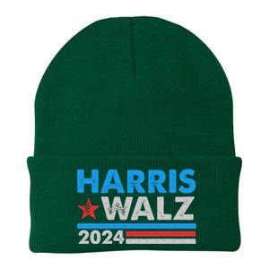 Kamala Harris Tim Walz 2024 Election Distressed Knit Cap Winter Beanie