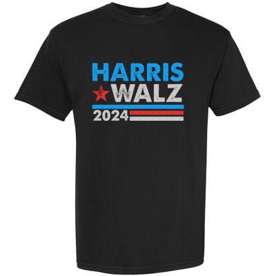 Kamala Harris Tim Walz 2024 Election Distressed Garment-Dyed Heavyweight T-Shirt