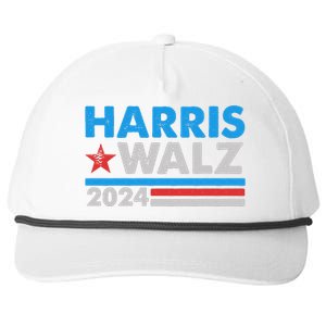 Kamala Harris Tim Walz 2024 Election Distressed Snapback Five-Panel Rope Hat