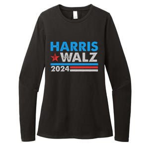 Kamala Harris Tim Walz 2024 Election Distressed Womens CVC Long Sleeve Shirt