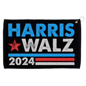 Kamala Harris Tim Walz 2024 Election Distressed Grommeted Golf Towel