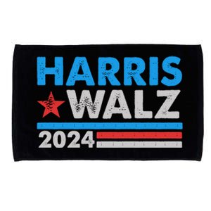 Kamala Harris Tim Walz 2024 Election Distressed Microfiber Hand Towel