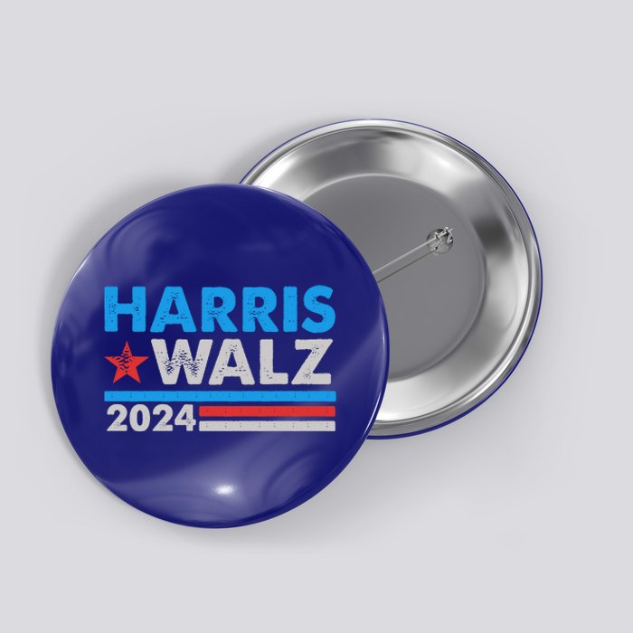 Kamala Harris Tim Walz 2024 Election Distressed Button