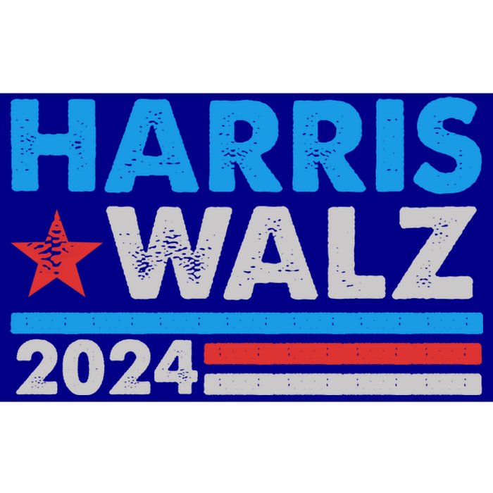 Kamala Harris Tim Walz 2024 Election Distressed Bumper Sticker