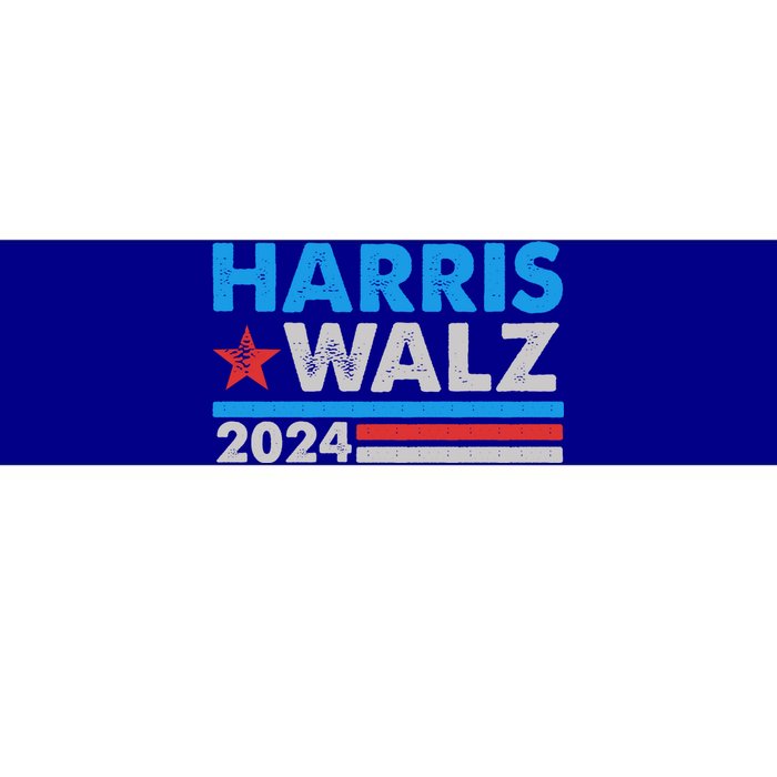 Kamala Harris Tim Walz 2024 Election Distressed Bumper Sticker