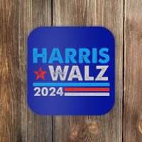 Kamala Harris Tim Walz 2024 Election Distressed Coaster