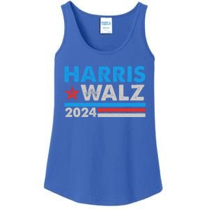 Kamala Harris Tim Walz 2024 Election Distressed Ladies Essential Tank