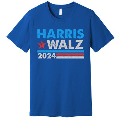 Kamala Harris Tim Walz 2024 Election Distressed Premium T-Shirt