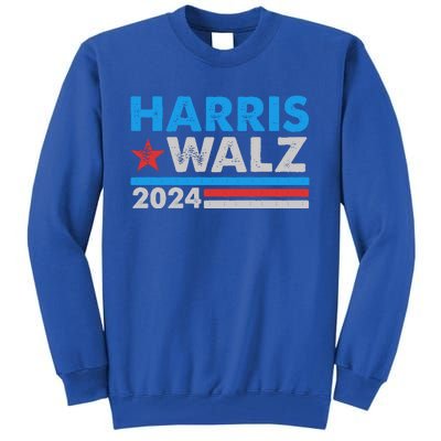 Kamala Harris Tim Walz 2024 Election Distressed Tall Sweatshirt