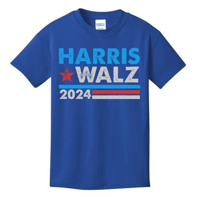 Kamala Harris Tim Walz 2024 Election Distressed Kids T-Shirt