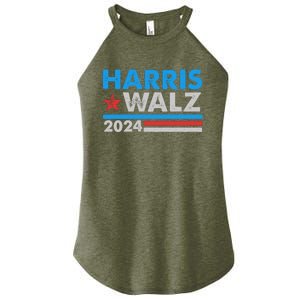 Kamala Harris Tim Walz 2024 Election Distressed Women's Perfect Tri Rocker Tank