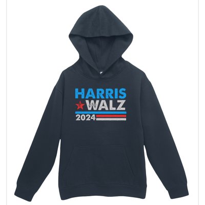 Kamala Harris Tim Walz 2024 Election Distressed Urban Pullover Hoodie