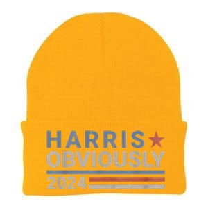 Kamala Harris Tim Walz Obviously Vote Harris Walz Waltz 2024 Knit Cap Winter Beanie