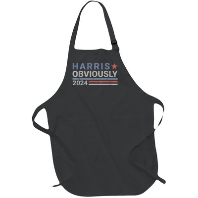 Kamala Harris Tim Walz Obviously Vote Harris Walz Waltz 2024 Full-Length Apron With Pockets