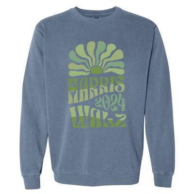 Kamala Harris Tim Walz 2024 Boho Aesthetic Harris Waltz 2024 Garment-Dyed Sweatshirt