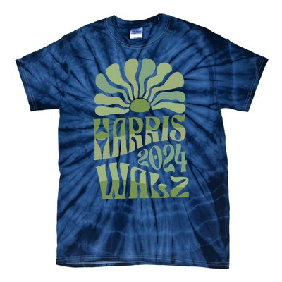 Kamala Harris Tim Walz 2024 Boho Aesthetic Harris Waltz 2024 Tie-Dye T-Shirt