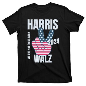 Kamala Harris Tim Walz 2024 Vote Election Peace Sign Flag T-Shirt