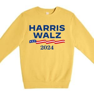 Kamala Harris Tim Walz 2024 Election For President Premium Crewneck Sweatshirt