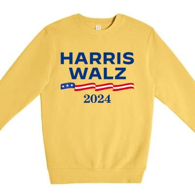 Kamala Harris Tim Walz 2024 Election For President Premium Crewneck Sweatshirt