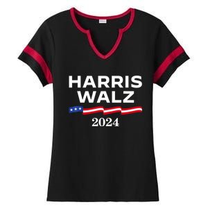 Kamala Harris Tim Walz 2024 Election For President Ladies Halftime Notch Neck Tee