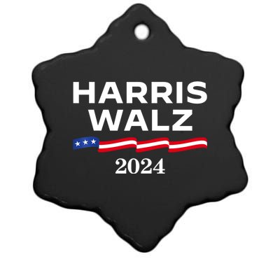 Kamala Harris Tim Walz 2024 Election For President Ceramic Star Ornament