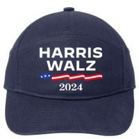 Kamala Harris Tim Walz 2024 Election For President 7-Panel Snapback Hat