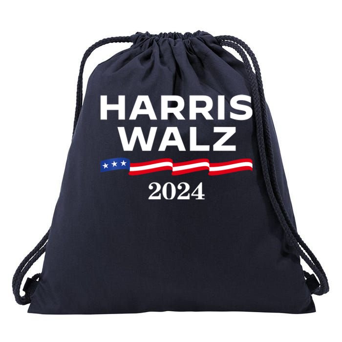 Kamala Harris Tim Walz 2024 Election For President Drawstring Bag