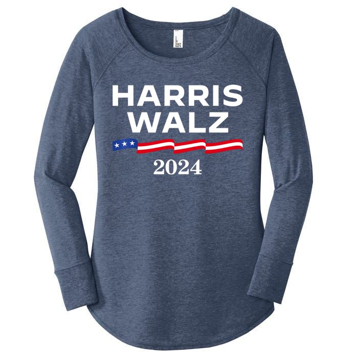 Kamala Harris Tim Walz 2024 Election For President Women's Perfect Tri Tunic Long Sleeve Shirt