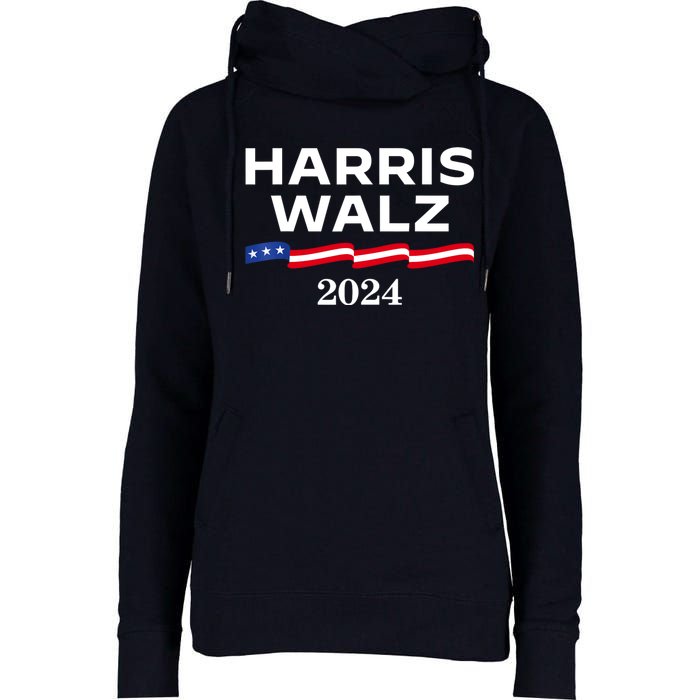 Kamala Harris Tim Walz 2024 Election For President Womens Funnel Neck Pullover Hood