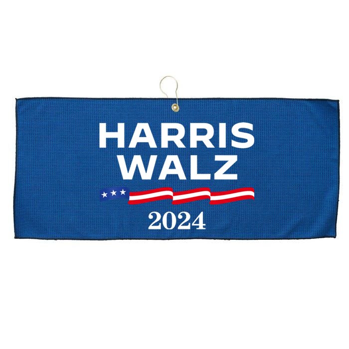 Kamala Harris Tim Walz 2024 Election For President Large Microfiber Waffle Golf Towel