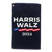 Kamala Harris Tim Walz 2024 Election For President Platinum Collection Golf Towel