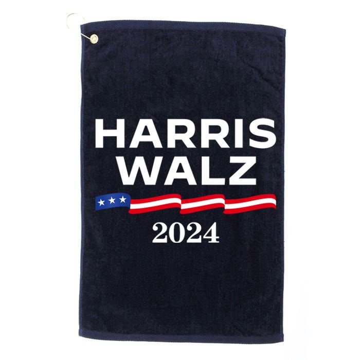 Kamala Harris Tim Walz 2024 Election For President Platinum Collection Golf Towel