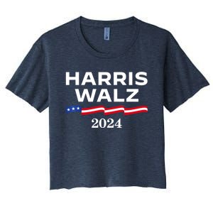 Kamala Harris Tim Walz 2024 Election For President Women's Crop Top Tee