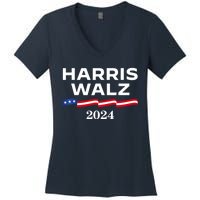 Kamala Harris Tim Walz 2024 Election For President Women's V-Neck T-Shirt