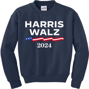 Kamala Harris Tim Walz 2024 Election For President Kids Sweatshirt