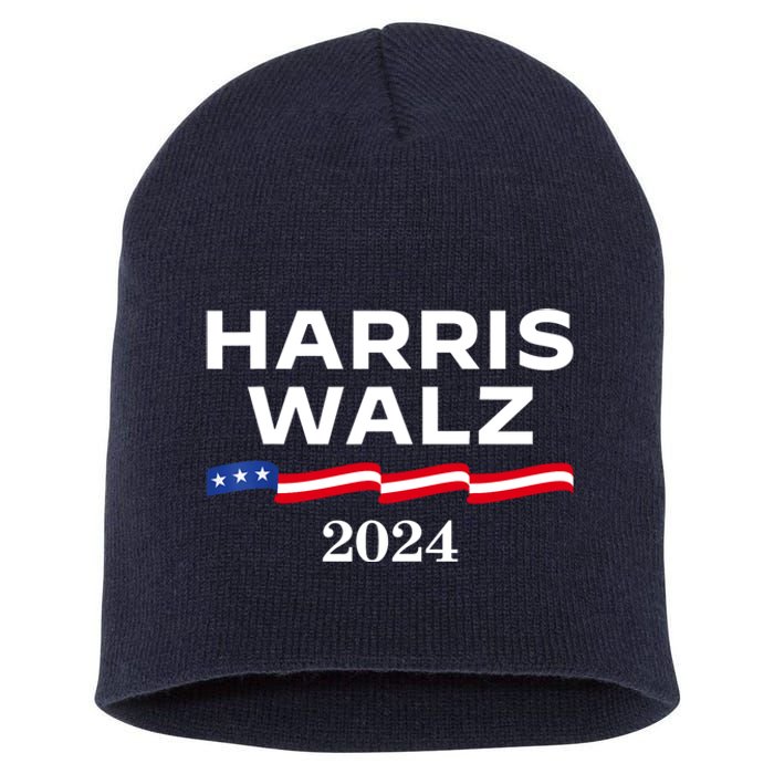 Kamala Harris Tim Walz 2024 Election For President Short Acrylic Beanie