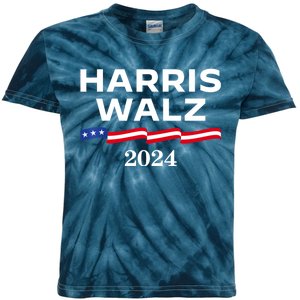 Kamala Harris Tim Walz 2024 Election For President Kids Tie-Dye T-Shirt