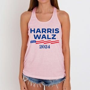 Kamala Harris Tim Walz 2024 Election For President Women's Knotted Racerback Tank