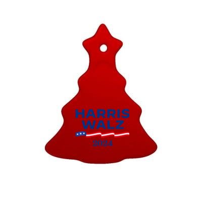 Kamala Harris Tim Walz 2024 Election For President Ceramic Tree Ornament