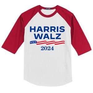 Kamala Harris Tim Walz 2024 Election For President Kids Colorblock Raglan Jersey