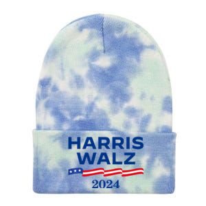 Kamala Harris Tim Walz 2024 Election For President Tie Dye 12in Knit Beanie